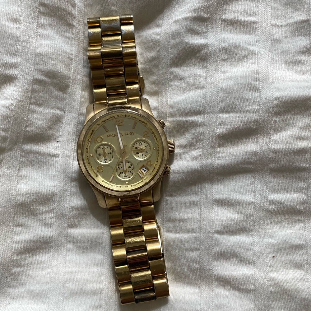 Gold Michel Kors watch